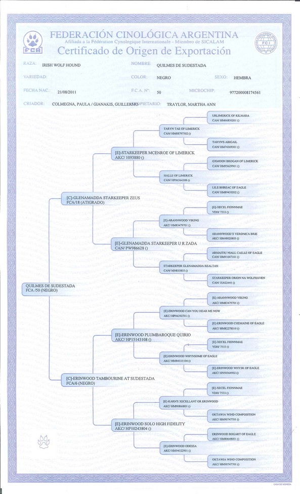 Kerry's Pedigree